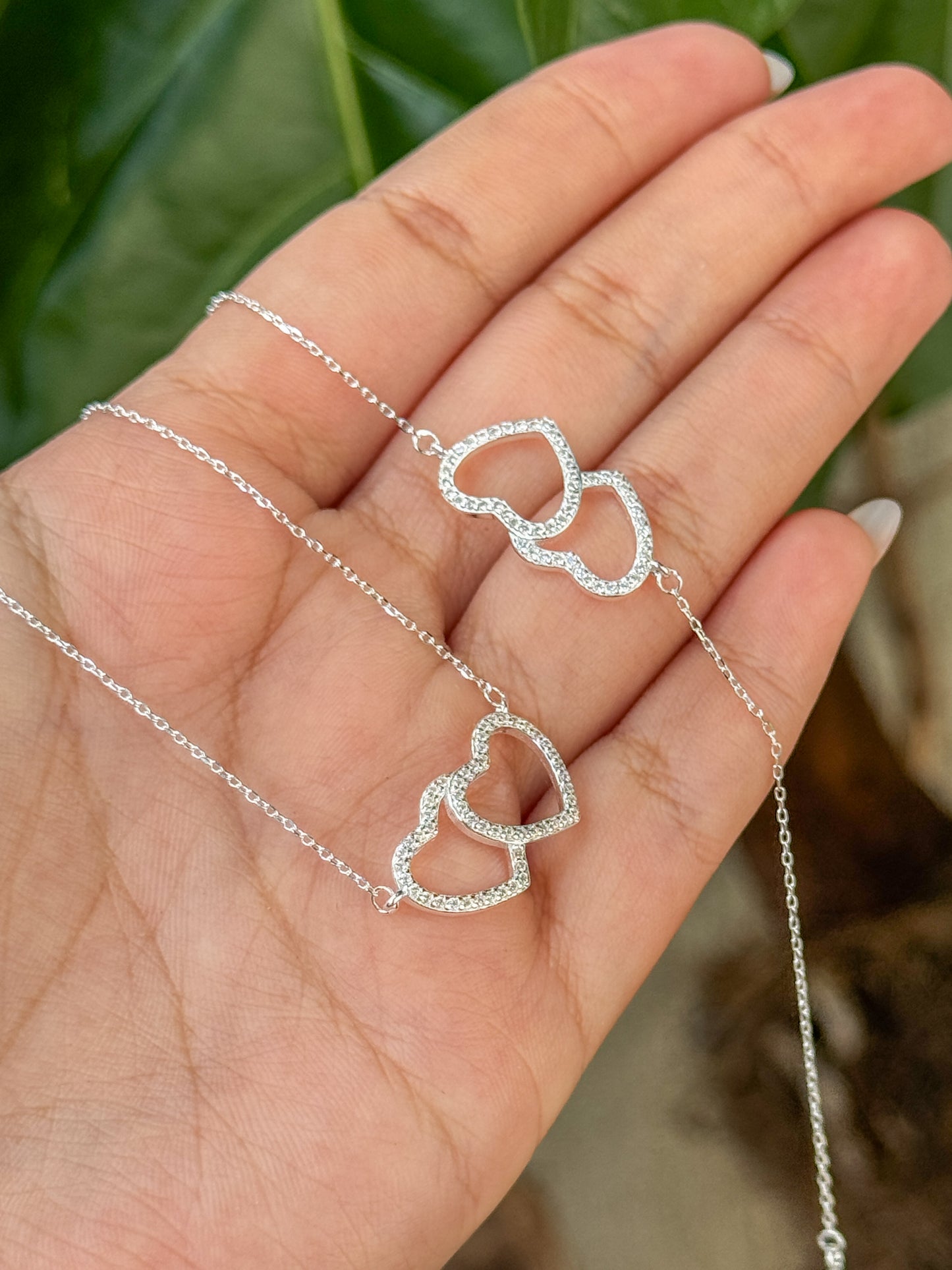 CONJUNTO DOIS CORAÇÕES VAZADO