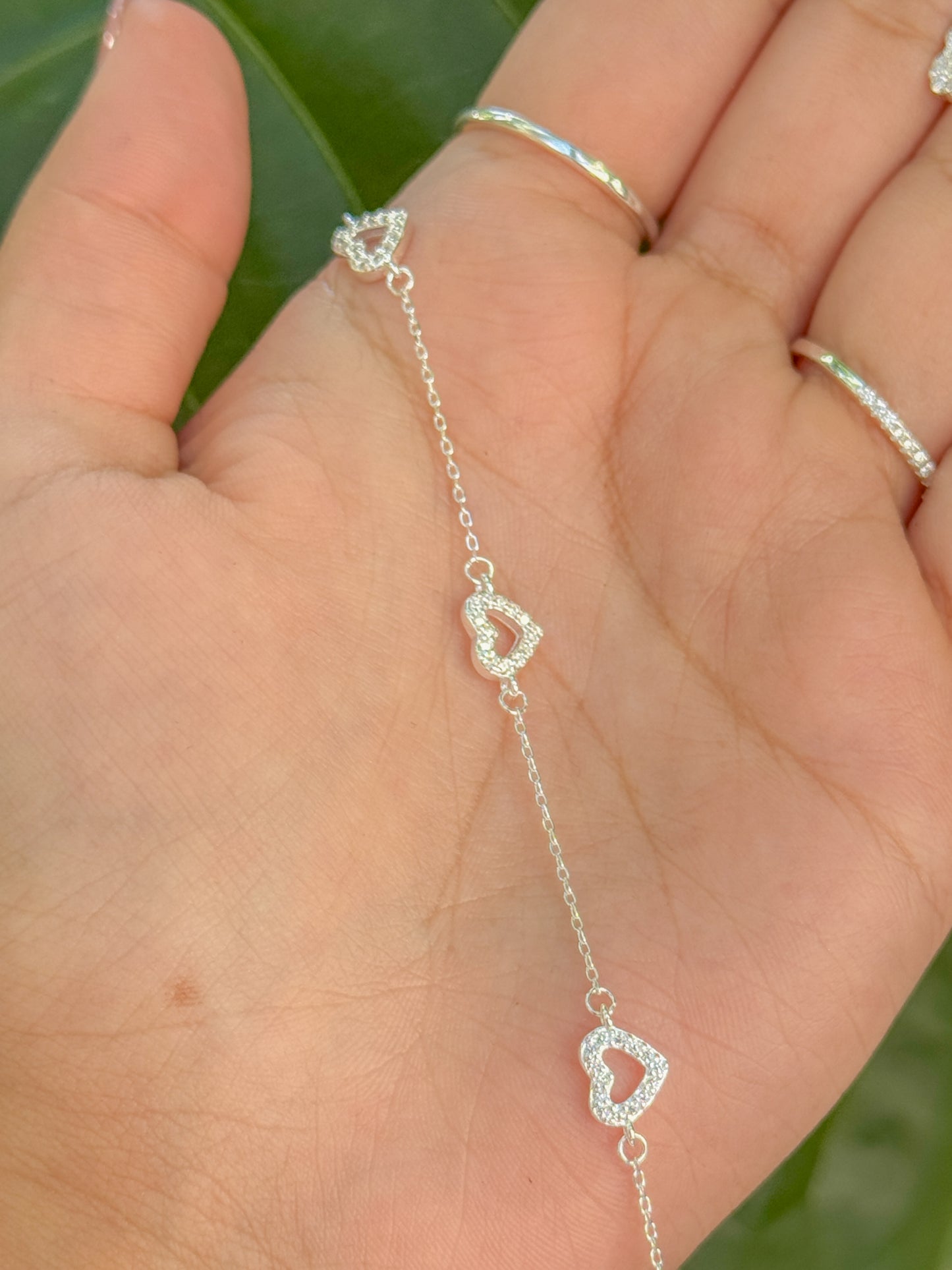 CONJUNTO CORAÇÃO CRAVEJADO VAZADO