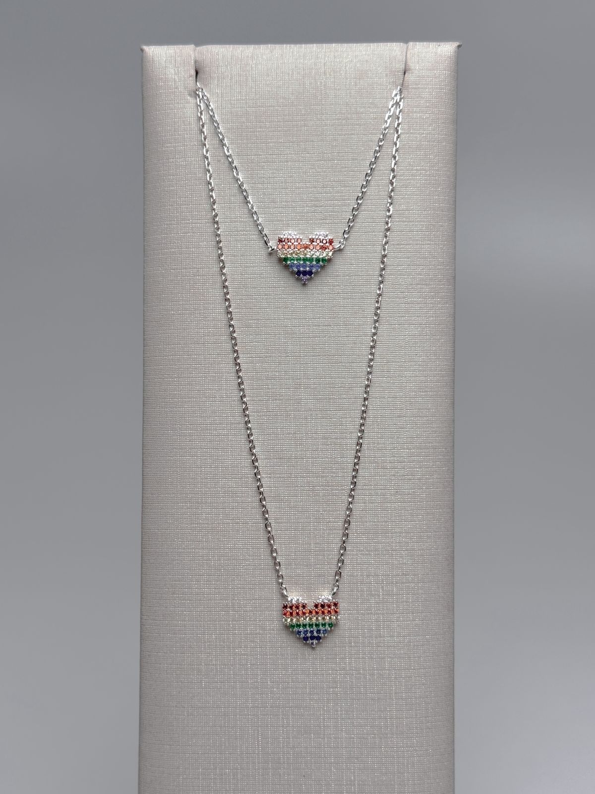 CONJUNTO PIXEL COLORIDO EM PRATA 925