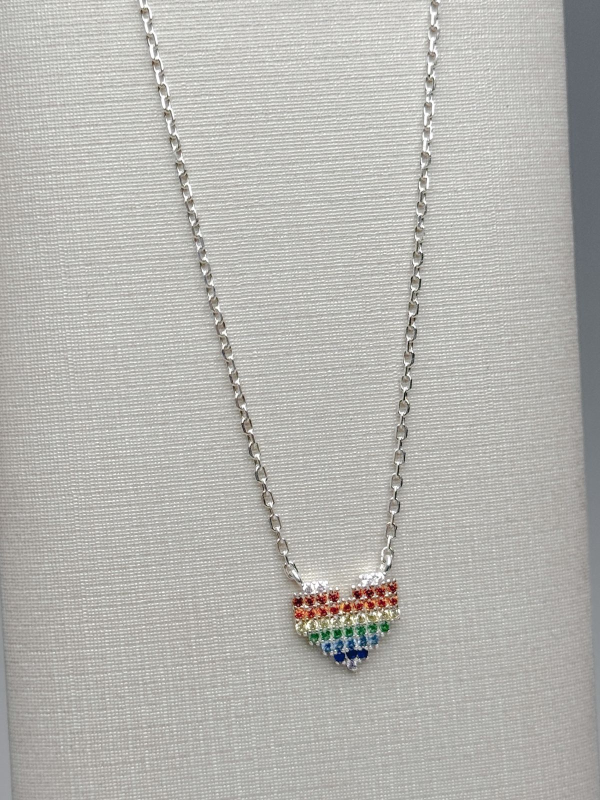 CONJUNTO PIXEL COLORIDO EM PRATA 925