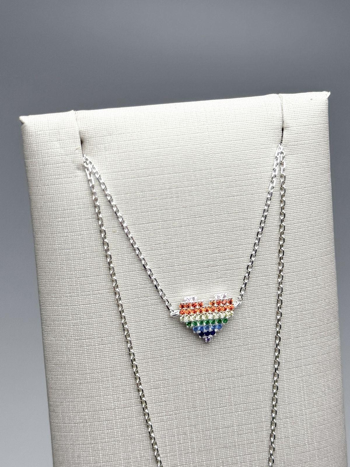 CONJUNTO PIXEL COLORIDO EM PRATA 925