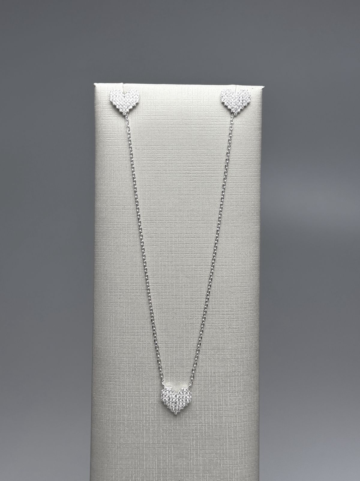 CONJUNTO PIXEL CRISTAL EM PRATA 925