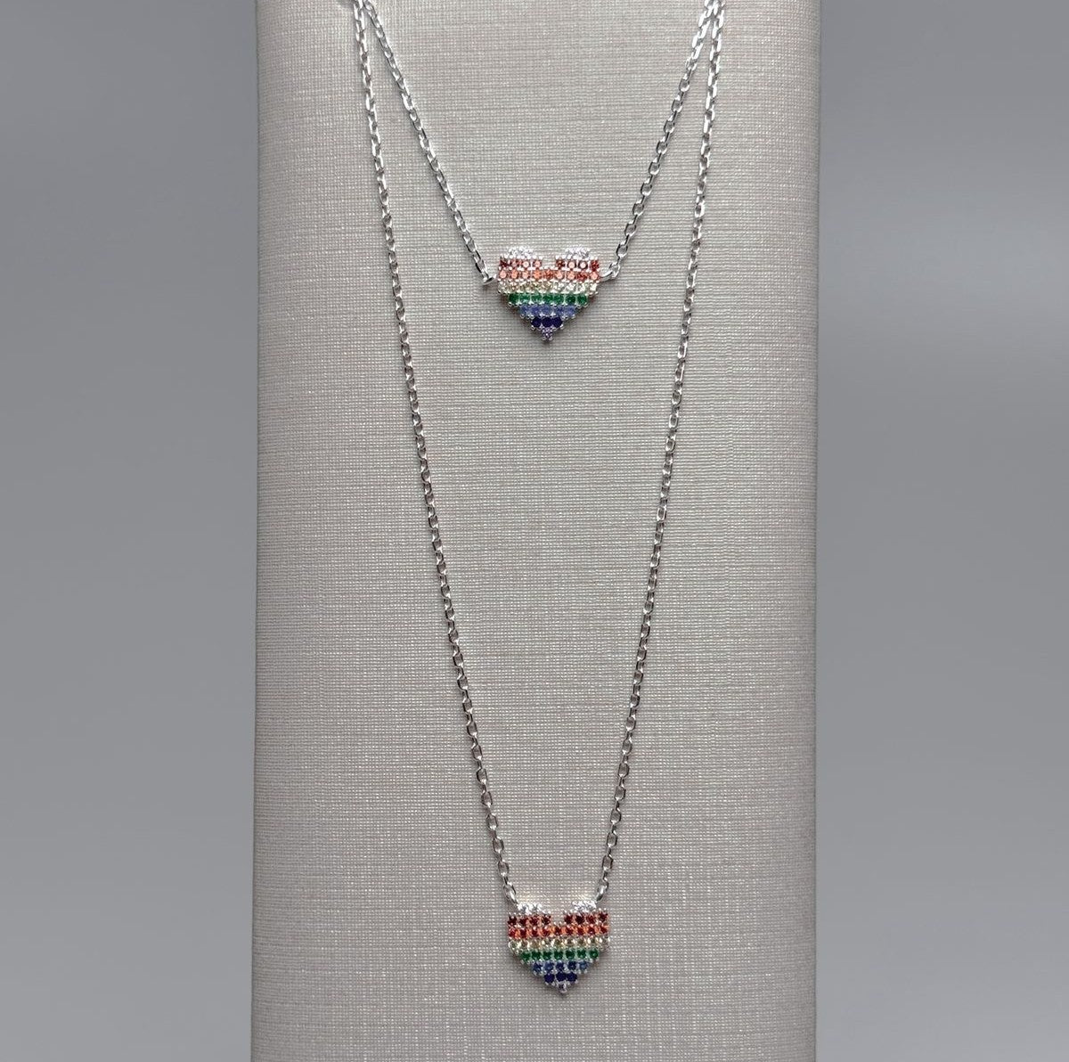 CONJUNTO PIXEL COLORIDO EM PRATA 925