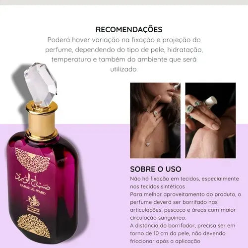 Perfume Al Wataniah Sabah Al Ward Edp 100ml Original Envio Imediato E Rápido