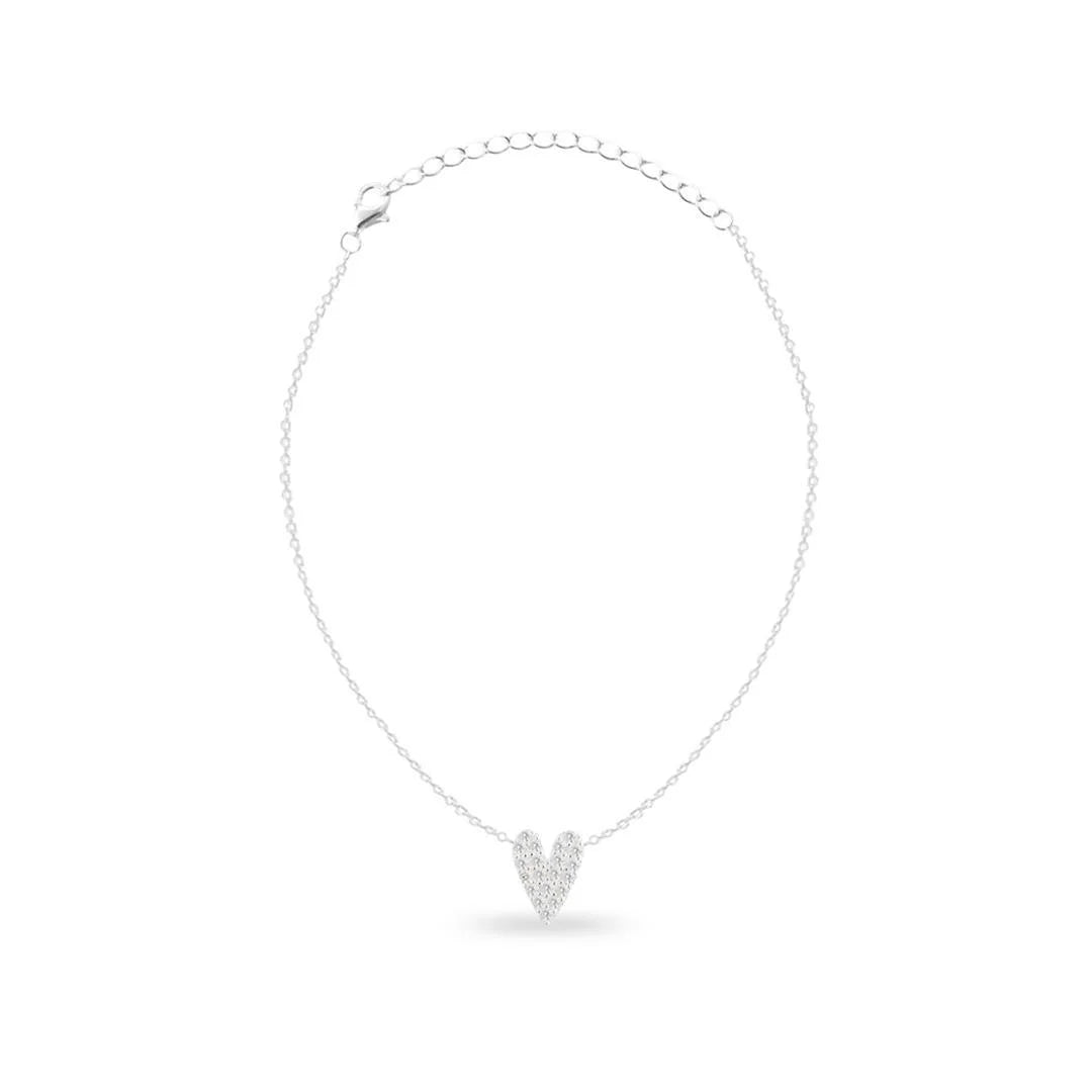 PULSEIRA CORAÇÃO LONGO EM PRATA 925