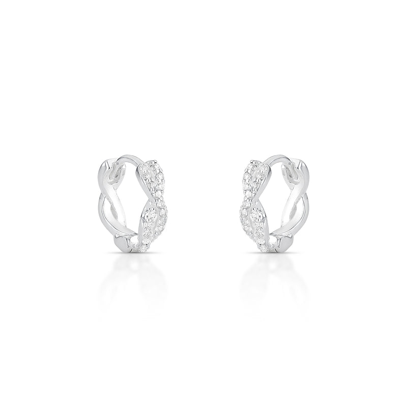 TRIO ARGOLA TRANÇADA CRAVEJADA