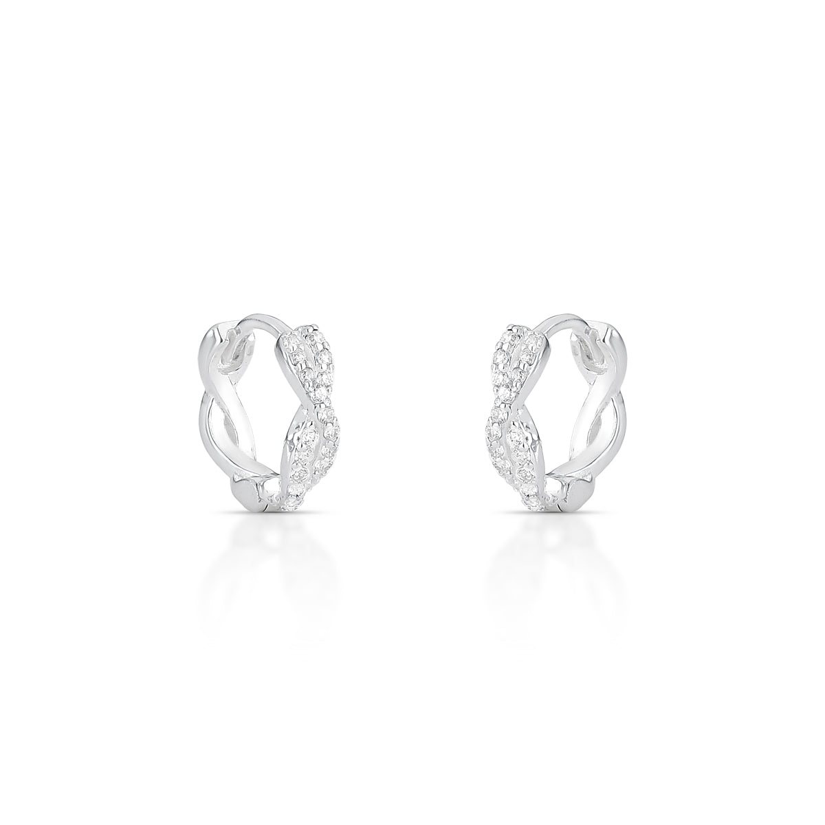 TRIO ARGOLA TRANÇADA CRAVEJADA