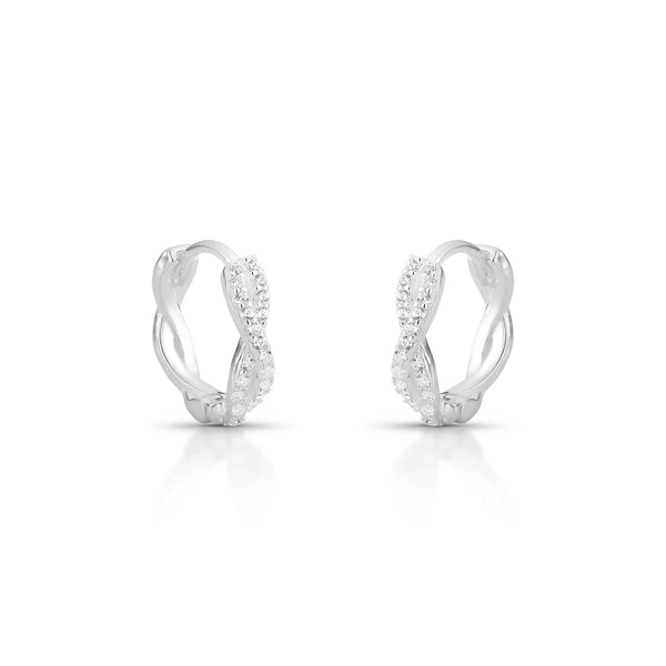 TRIO ARGOLA TRANÇADA CRAVEJADA