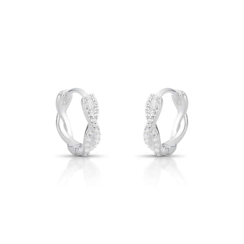 TRIO ARGOLA TRANÇADA CRAVEJADA