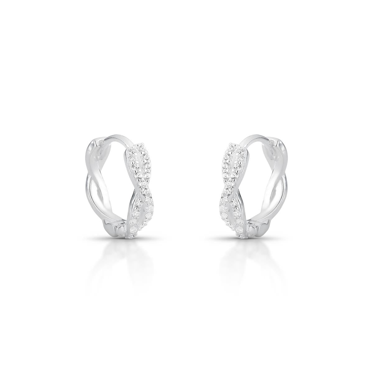 TRIO ARGOLA TRANÇADA CRAVEJADA