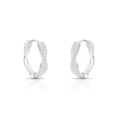 TRIO ARGOLA TRANÇADA CRAVEJADA