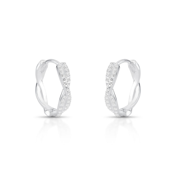 TRIO ARGOLA TRANÇADA CRAVEJADA