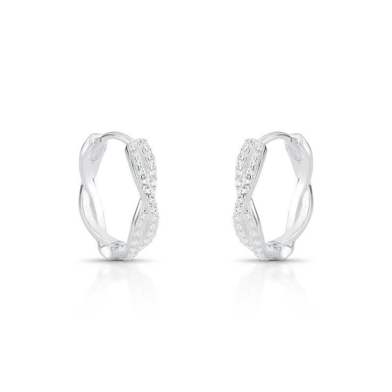 TRIO ARGOLA TRANÇADA CRAVEJADA