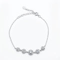 PULSEIRA 5 CÍRCULOS PRATA 925