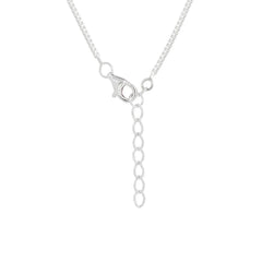 COLAR PONTO DE LUZ MOISSANITE 6MM X 40+5CM PRATA 925 COM BANHO DE RÓDIO