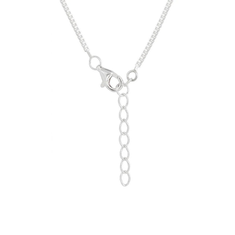 COLAR PONTO DE LUZ MOISSANITE 6MM X 40+5CM PRATA 925 COM BANHO DE RÓDIO