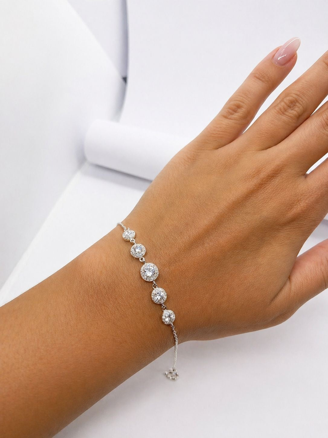 PULSEIRA 5 CÍRCULOS PRATA 925