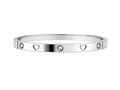 BRACELETE PONTO DE LUZ E CORAÇÃO AÇO INOXIDÁVEL