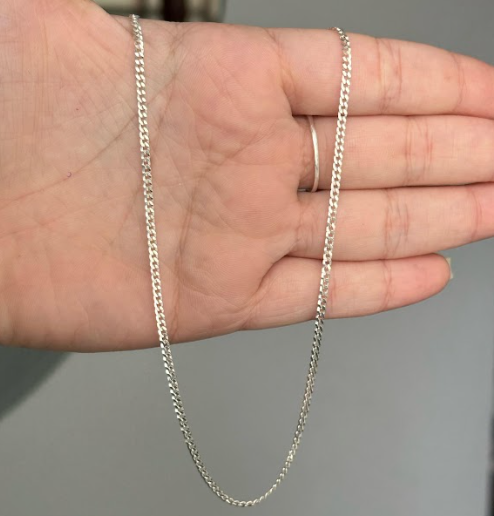 CORRENTE ELO GRUMET 70Cm EM PRATA 925