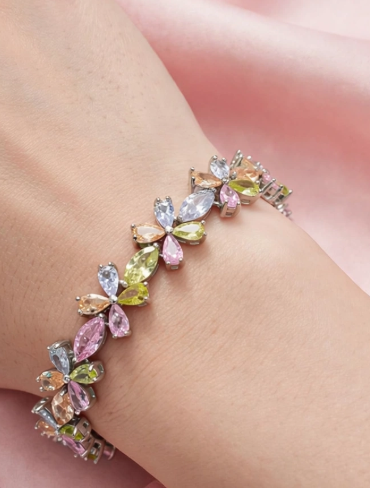 PULSEIRA FLOR COLORS SEMIJOIA