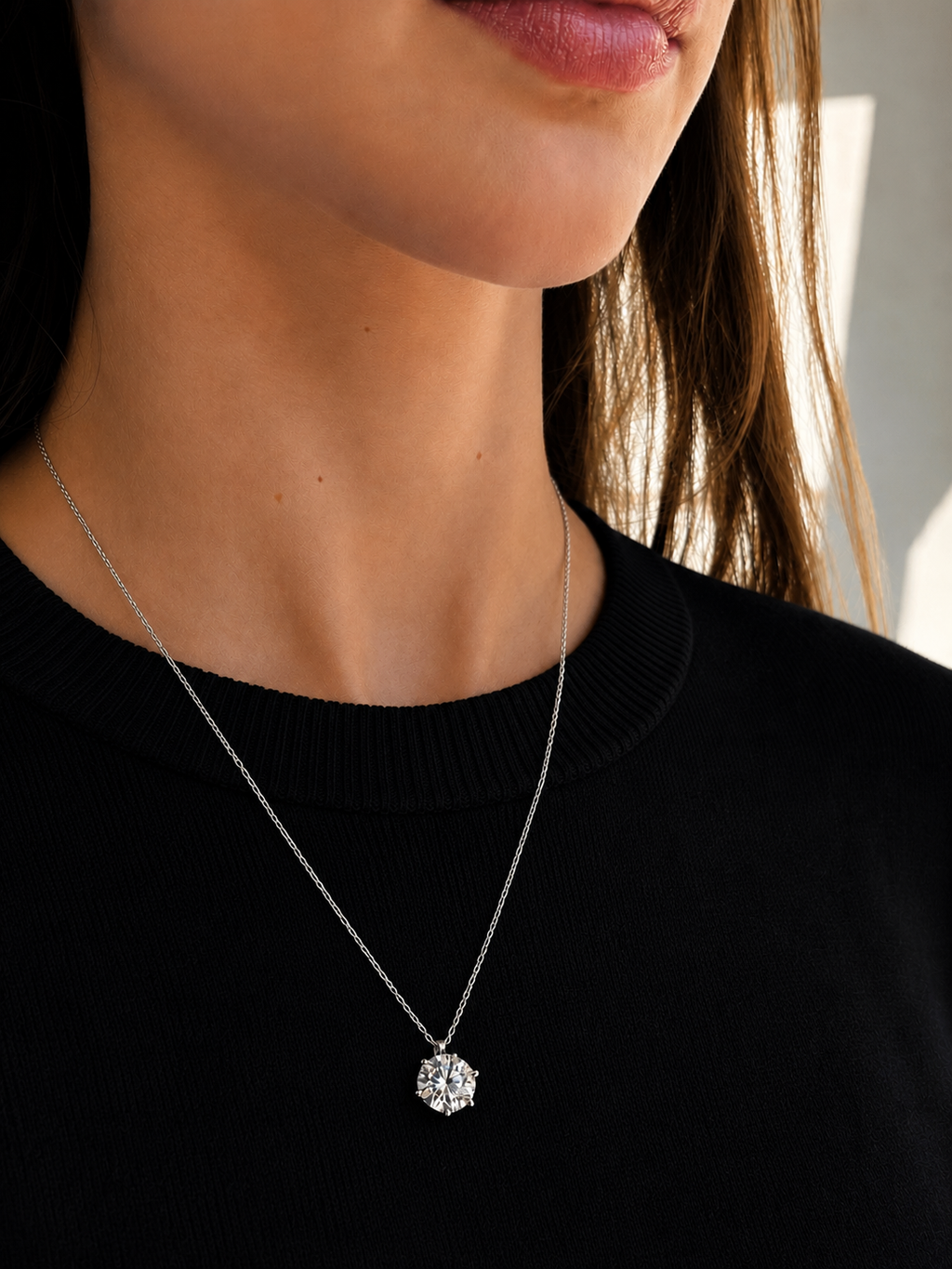 COLAR MOISSANITE 3 QUILATES 45CM