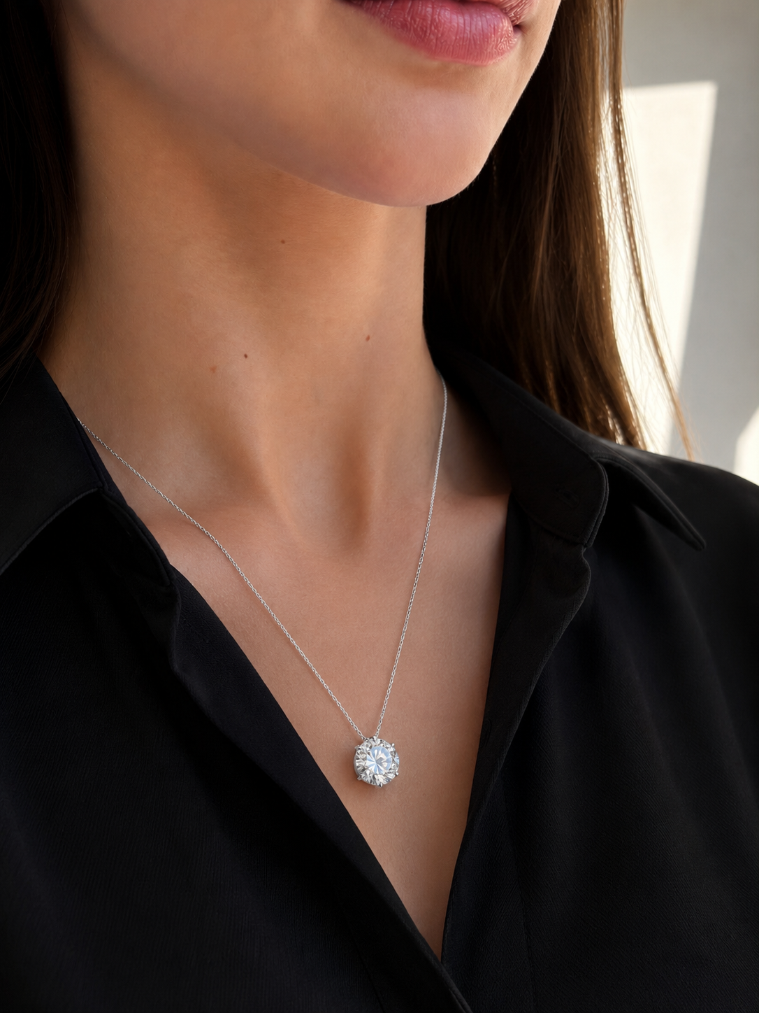 COLAR MOISSANITE 5 QUILATES 45CM