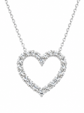COLAR CORAÇÃO MOISSANITE 2.1MM PRATA 925