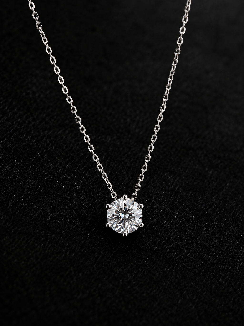 COLAR MOISSANITE 1 QUILATE EM PRATA 925