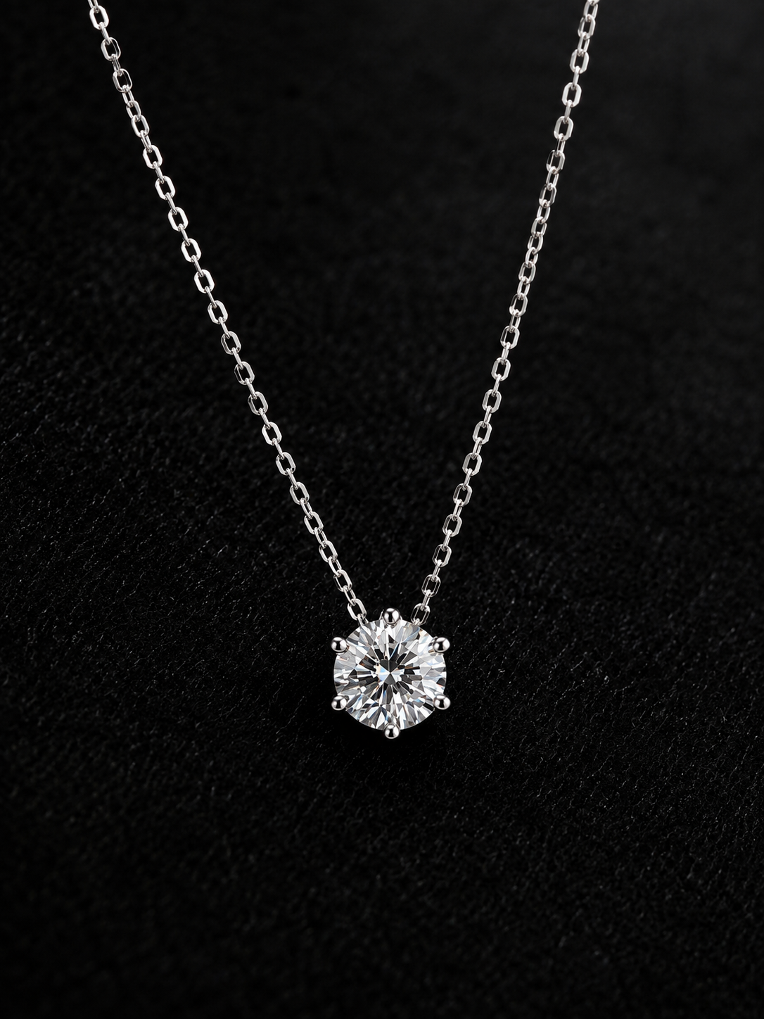 COLAR MOISSANITE 1 QUILATE EM PRATA 925