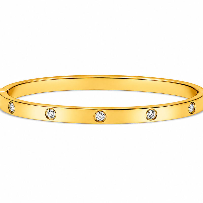 BRACELETE DOURADO AÇO INOXIDÁVEL