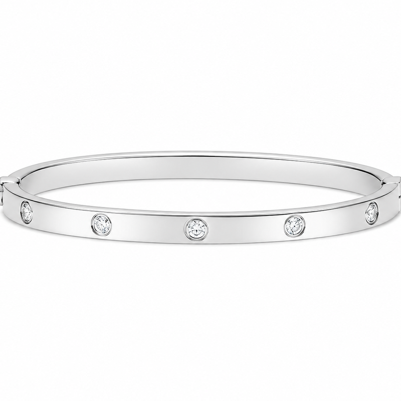 BRACELETE PONTO DE LUZ AÇO INOXIDÁVEL