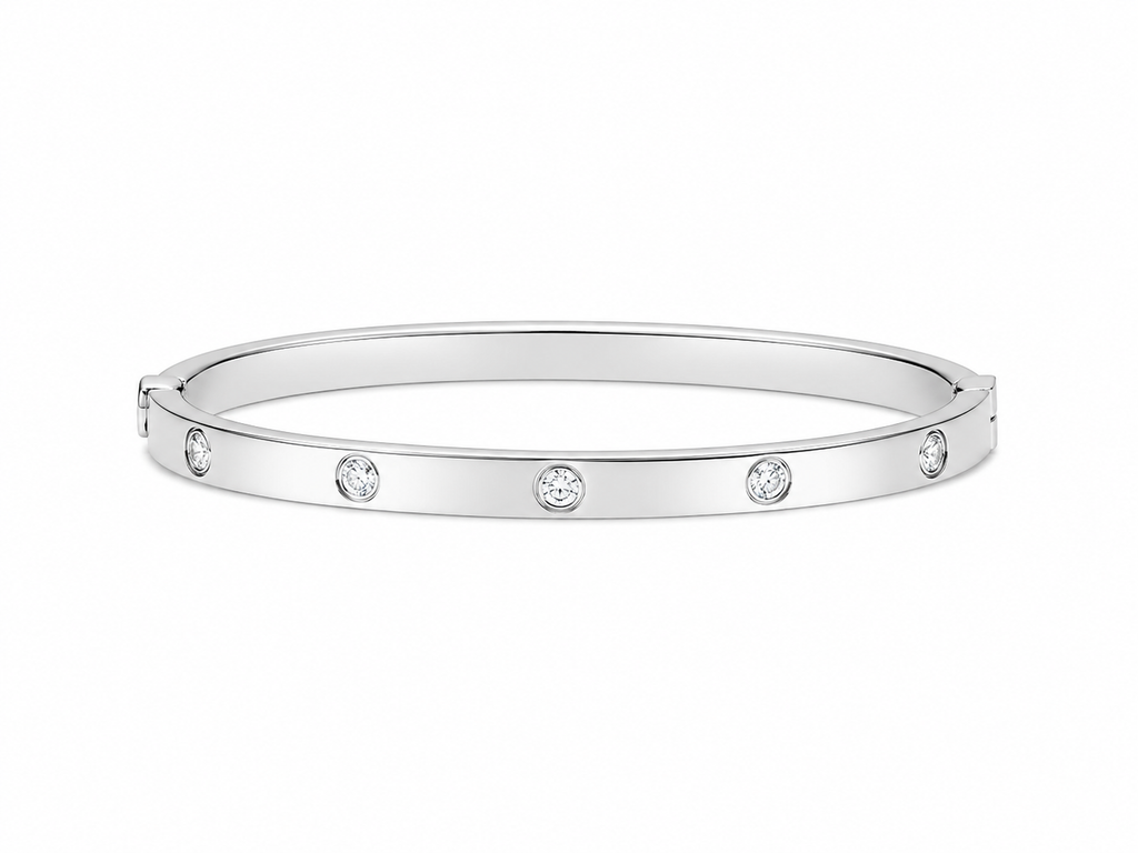BRACELETE PONTO DE LUZ AÇO INOXIDÁVEL