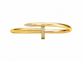 BRACELETE PREGO DOURADO AÇO INOXIDÁVEL