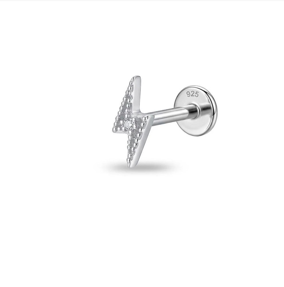 PIERCING RAIO CARTILAGEM/TRAGUS PRATA 925