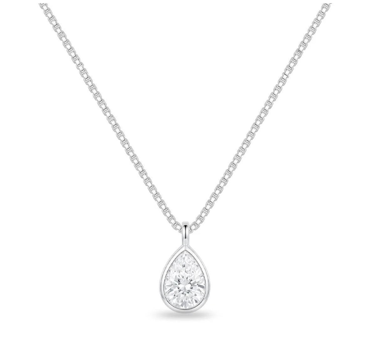 COLAR VENEZIANA GOTA 45CM PRATA 925