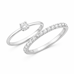 ANEL DUPLO SOLITÁRIO E APARADOR