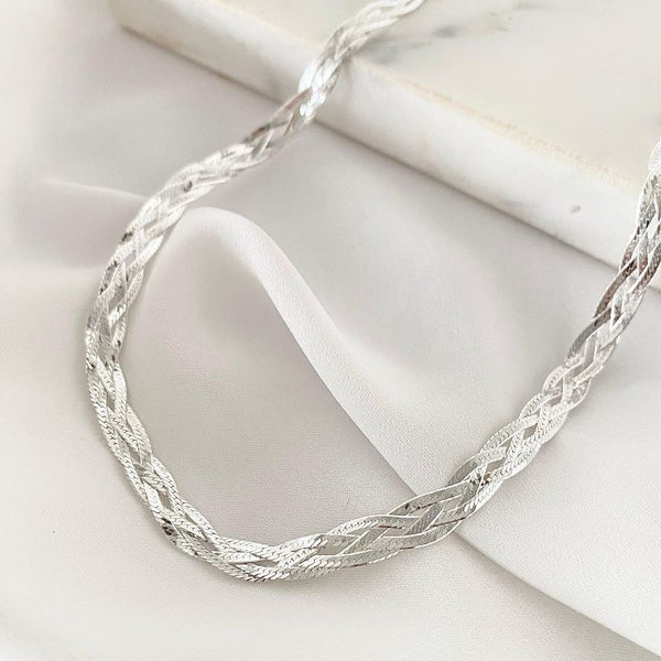 COLAR LAMINADA TRANÇADA 5 FIOS