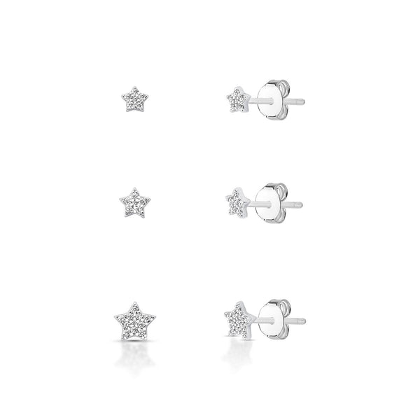 TRIO DE BRINCOS ESTRELA