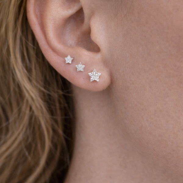 TRIO DE BRINCOS ESTRELA