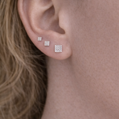 TRIO DE BRINCOS QUADRADO