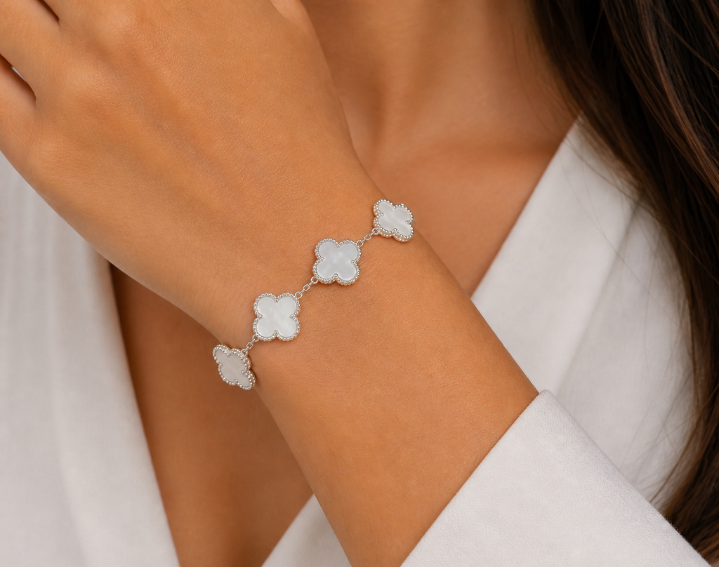 PULSEIRA 5 TREVOS PRATA 925