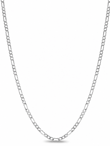CORRENTE ELO 3x1 2MM 60CM PRATA 925
