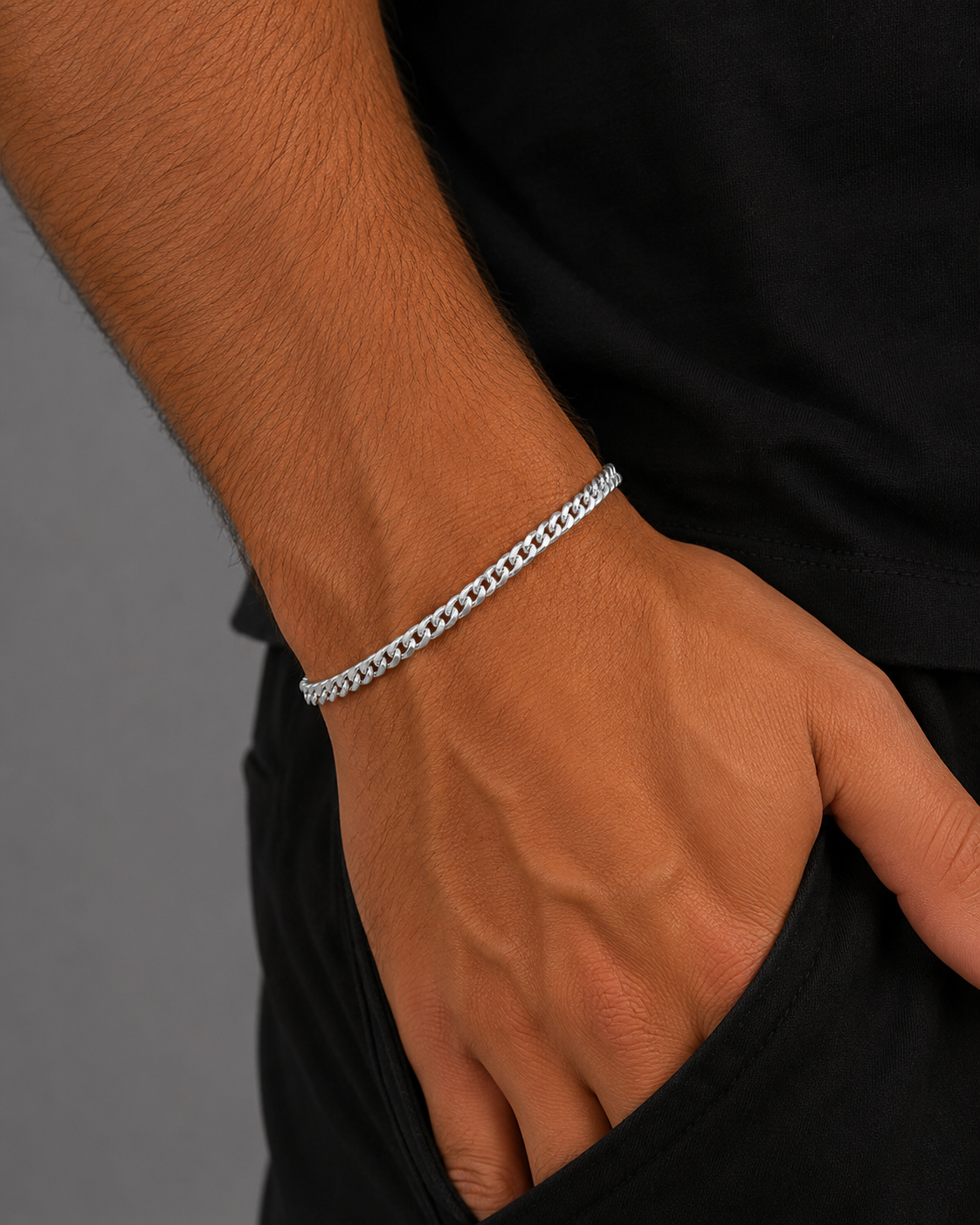 PULSEIRA ELO GRUMET 3MM PRATA 925