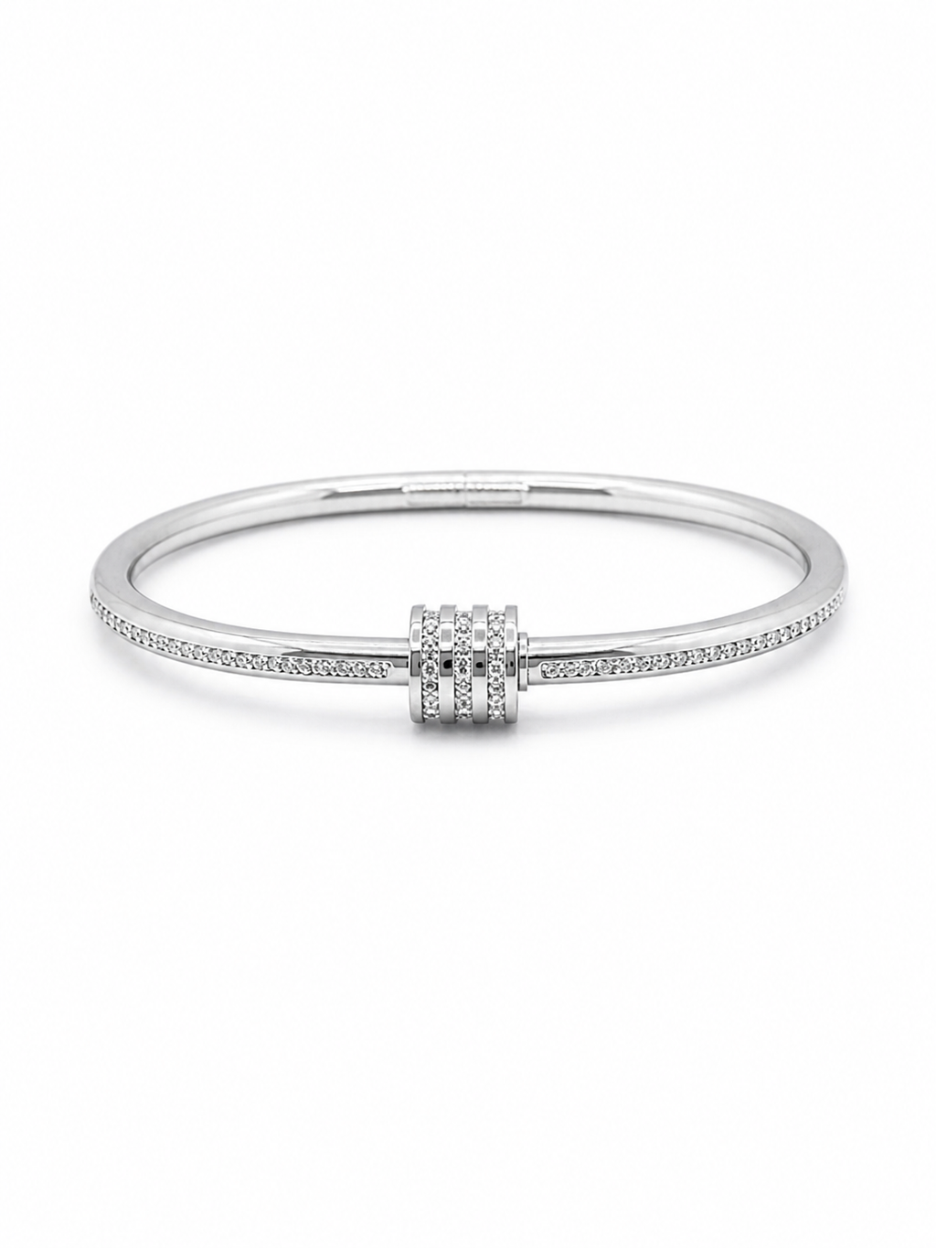 BRACELETE CRAVEJADO AÇO INOXIDÁVEL
