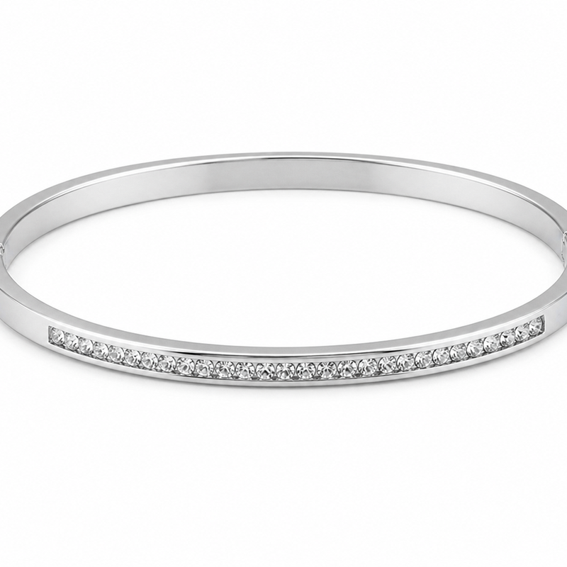BRACELETE CRAVEJADO AÇO INOXIDÁVEL