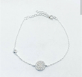 PULSEIRA REDONDA CRAVEJADA EM PRATA 925