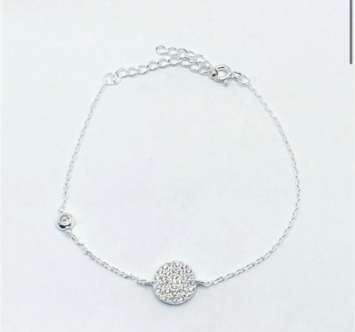 PULSEIRA REDONDA CRAVEJADA EM PRATA 925