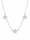 COLAR 3 ESTRELAS CRAVEJADA PRATA 925