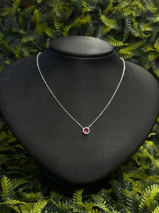 COLAR PONTO DE LUZ VERMELHO CRAVEJADO E BRINCO