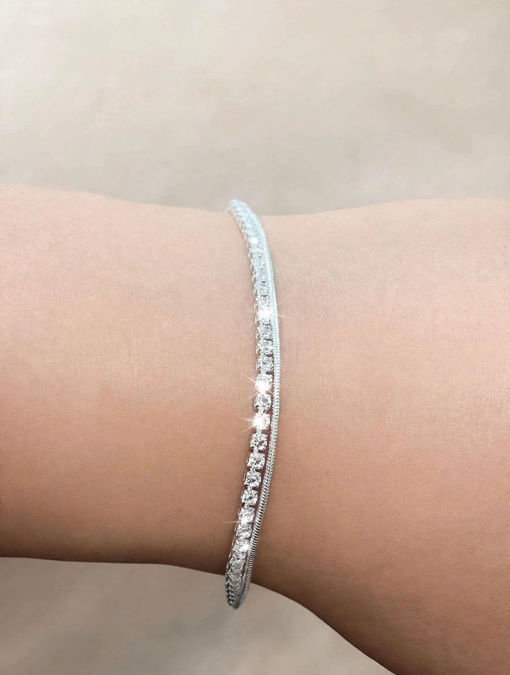 Pulseira Dupla Riviera + Rabo de Rato – Semijoia